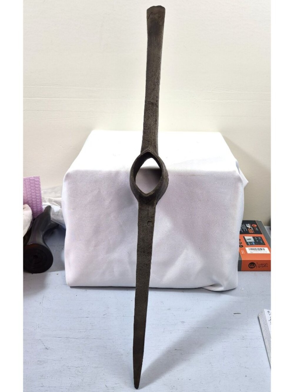 Antique Pick Mattock Head 24" Primitive Forged Mining Railroad Farm Tool Pickaxe